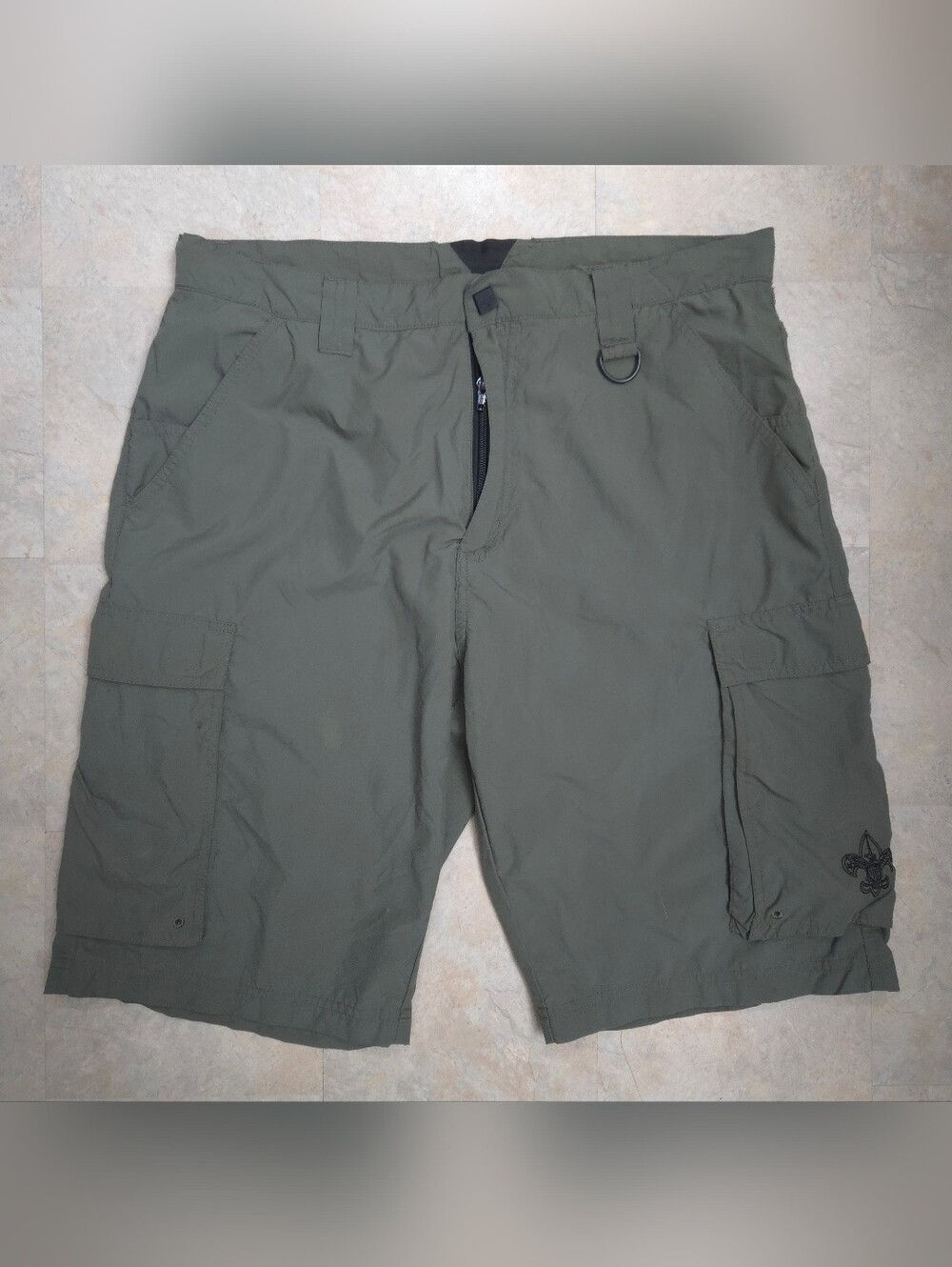 Men's Centennial Uniform Boy Scouts Of America Green Cargo Shorts Size M